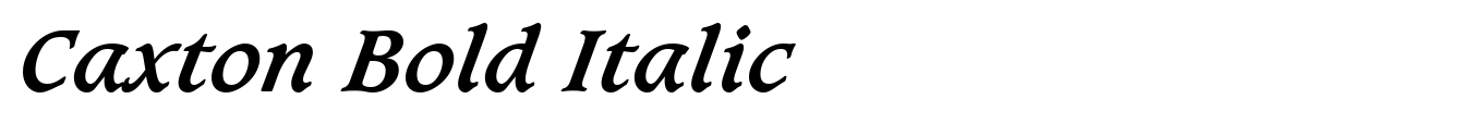 Caxton Bold Italic
